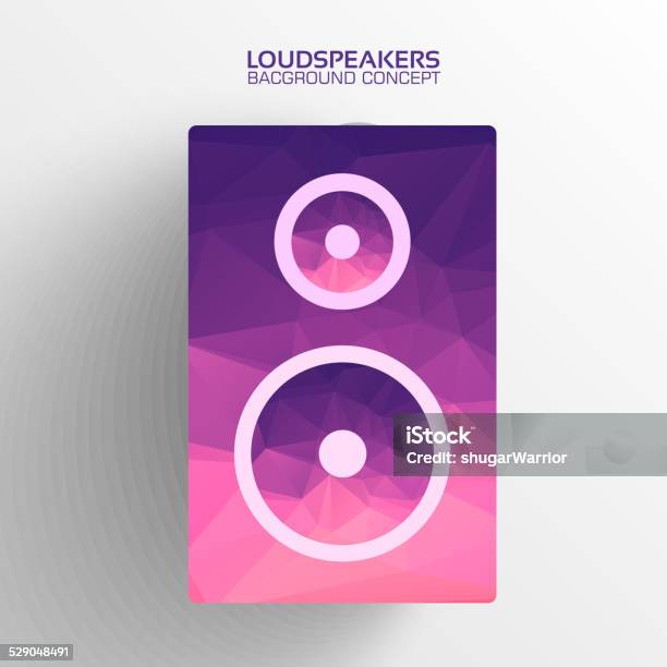 Polygonal Speaker Vector Background Tamplate For Web And Mobile Stock Illustration - Download Image Now