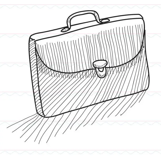 Vector illustration of Portfolio, package,Sketch