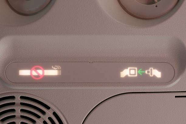 istock No smoking and seatbelt fasten sign 529051988