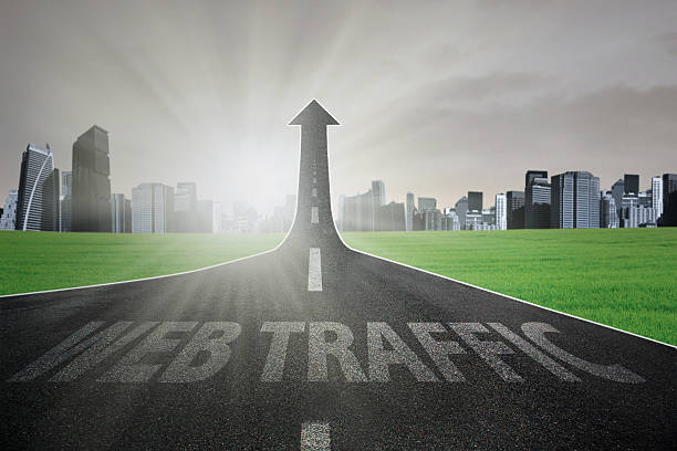 istock Road to web traffic rises upward 529052237