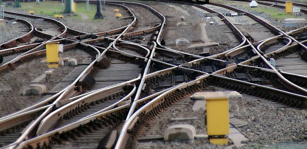 istock Railroad Tracks Of Passengers Train 529053062