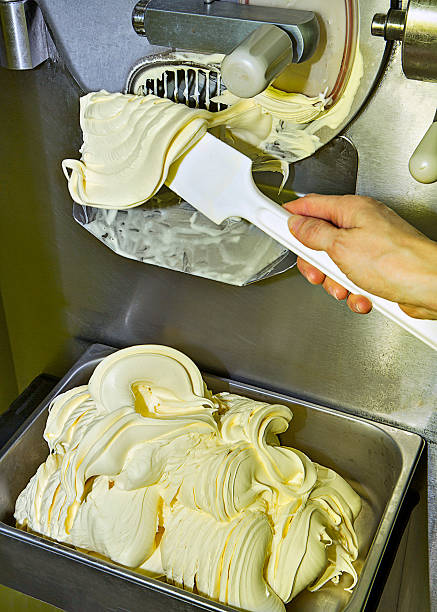 Ice cream machine stock photo