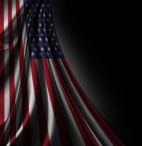 istock Flag of USA 3d, satin textured 529059408