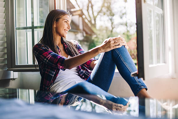 istock Young woman enjoying the country side view 529059922