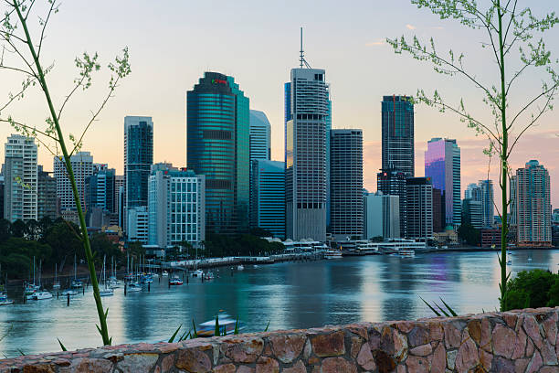 Brisbane, Australia - 23rd April, 2016: View of Brisbane City from Kangaroo Point during the day on the 23rd of April 2016.