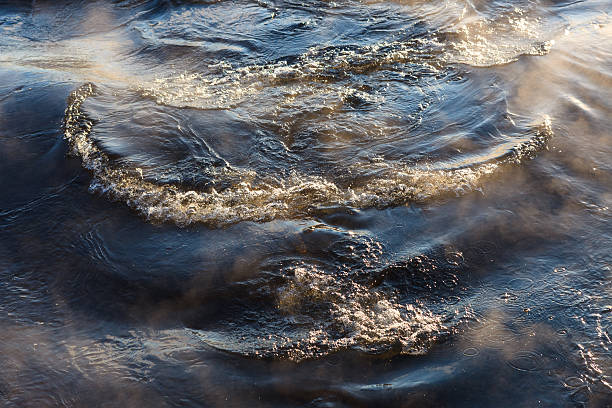 Water vapor on surface of cold water