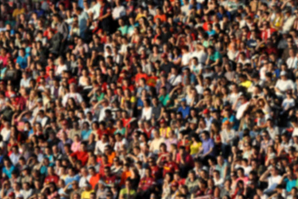 istock Crowd in a stadium. Blurred heads and faces of spectators 529063600
