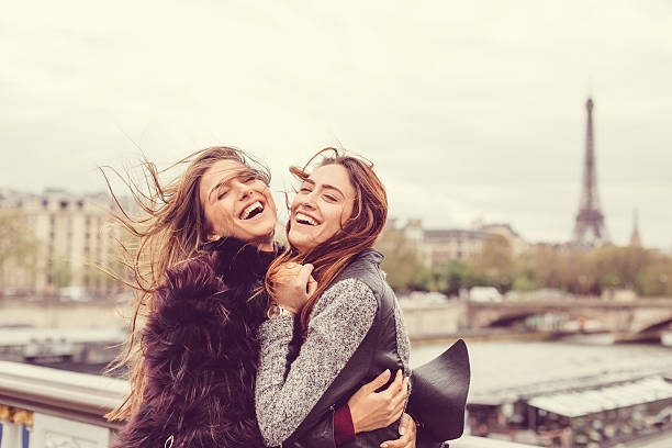 istock Happy girls enjoying Paris together 529063654