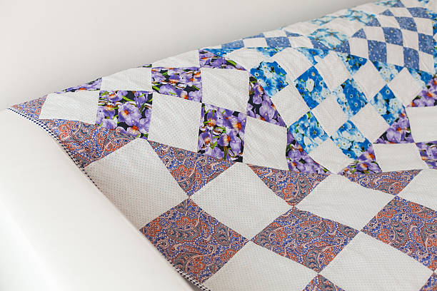 istock Patchwork quilt. Part of patchwork quilt as background. Klimt pr 529063916
