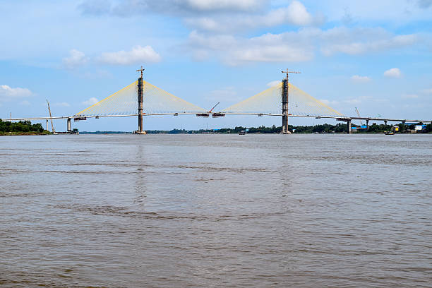 istock Neak Loeung Bridge - 3 months before completion of construction 529065414