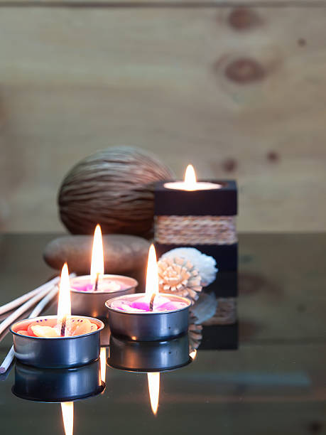 istock Composition of spa treatment  , On the glass table. 529065952
