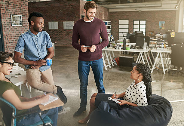 istock Taking an informal approach to their meetings 529067250