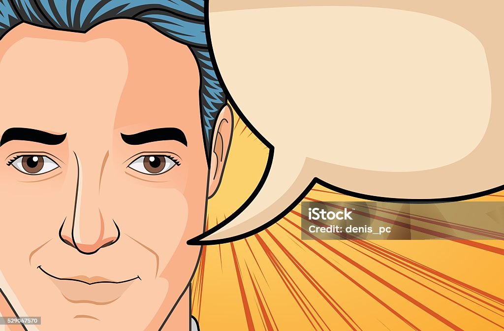 Talking Retro Retro Man Talking Stock Illustration - Download Image Now - Men, 1940 ...