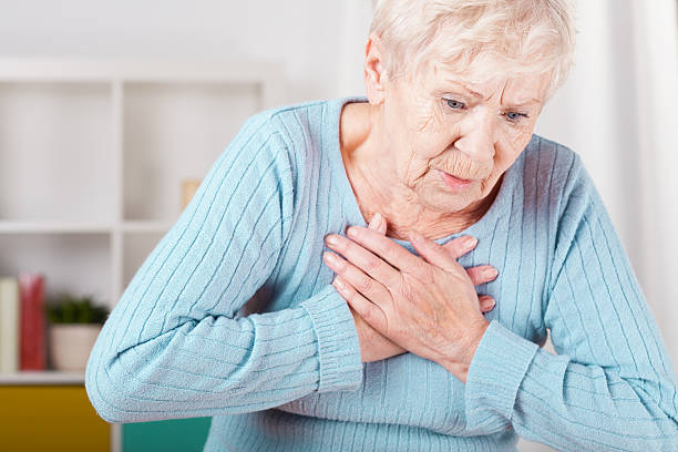 istock Elderly woman having heart attack 529067693