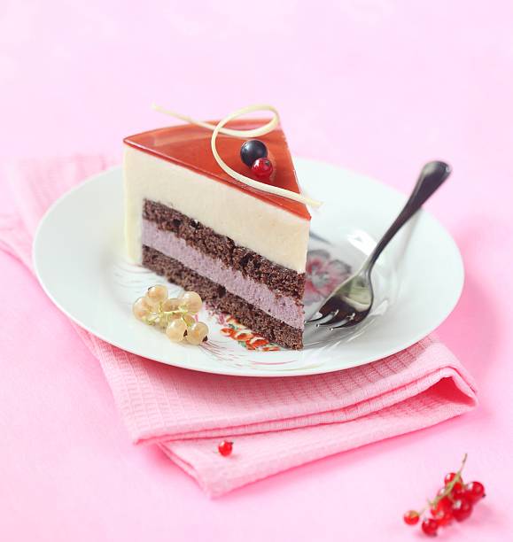 istock Piece of Summer Berry Mousse Cake 529068953