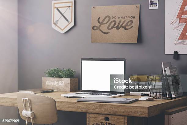Stylish Workplace Mockup Stock Photo - Download Image Now - Arranging, Business, Business Finance and Industry