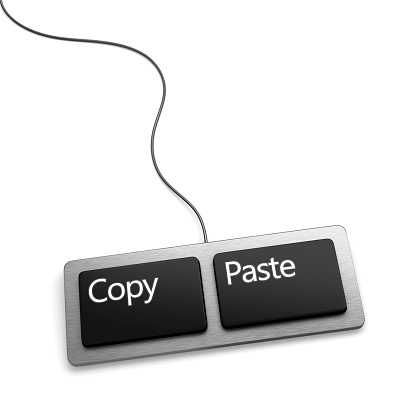 Copiar y pegar teclado (plagiarist tool) photo