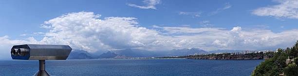 istock Coin Operated Binoculars And Panoramic View Of Antalya 529075062