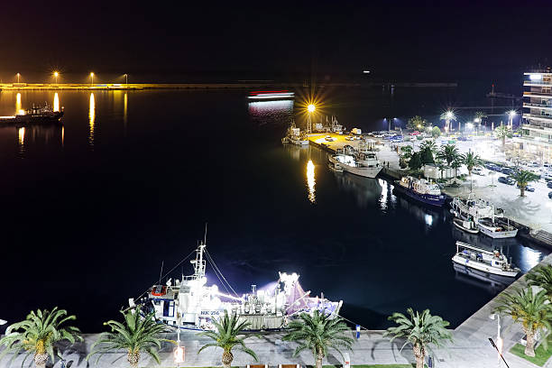 istock Panoramic night photo of Kavala, Greece 529075468