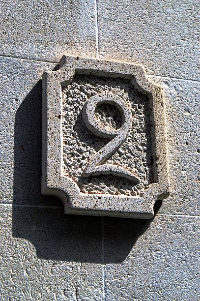istock Number two to engrave in the stone blue. 529075664