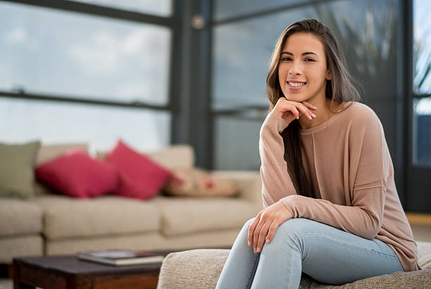 istock Happy woman at home 529078485
