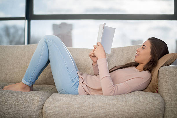 istock Woman relaxing at home 529078499