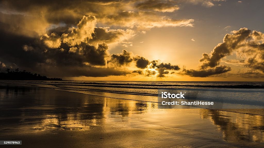 Australian Sunrise Aitutaki Stock Photo