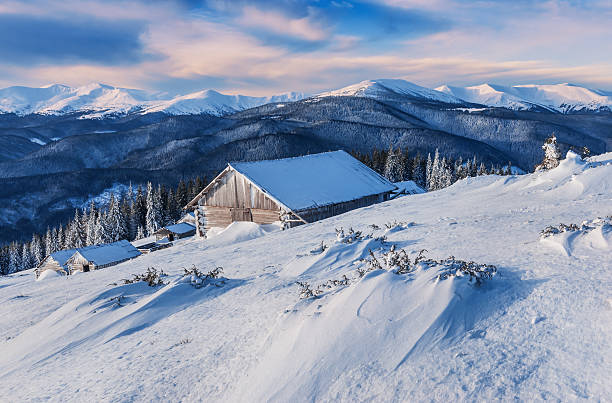 istock snowdrifts and cabins 529080338