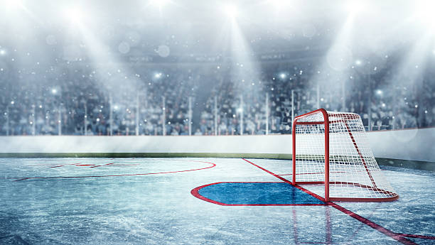 Hockey arena Professional hockey stadium arena in indoors stadium full of spectators hockey skates stock pictures, royalty-free photos & images