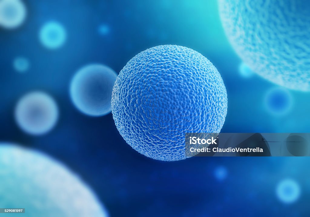 blue microorganism flow of microorganisms in blue abstract background Biological Cell Stock Photo