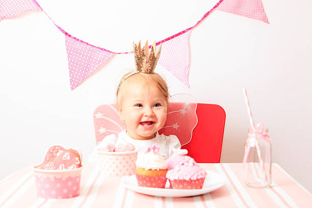 istock happy little princess at pink party 529085225