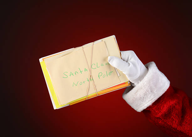 istock Santa Holding a Bunch of Letters 529085915
