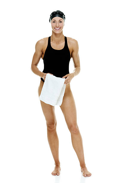 istock Cheerful swimmer holding towel 529086173