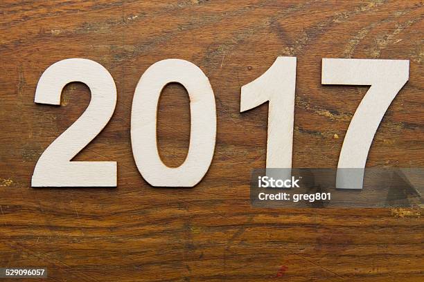 2017 Text On Plank Wood Xxxl Stock Photo - Download Image Now - 2017, 2018, 2019