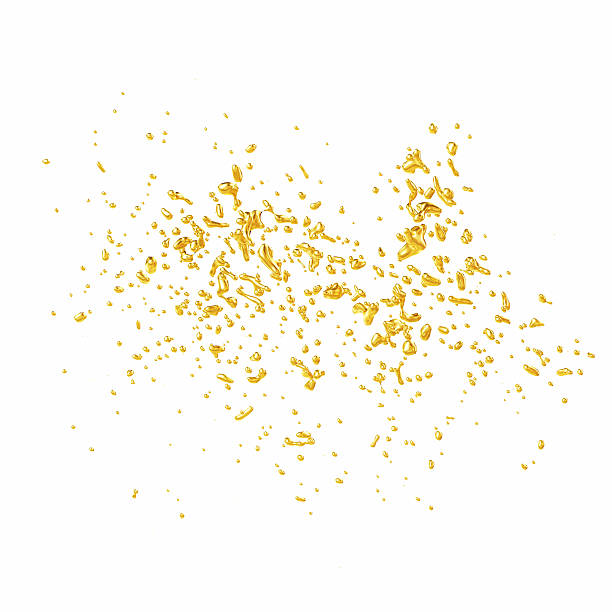 istock Abstract Golden Shape, Melt Gold Isolated 529099167