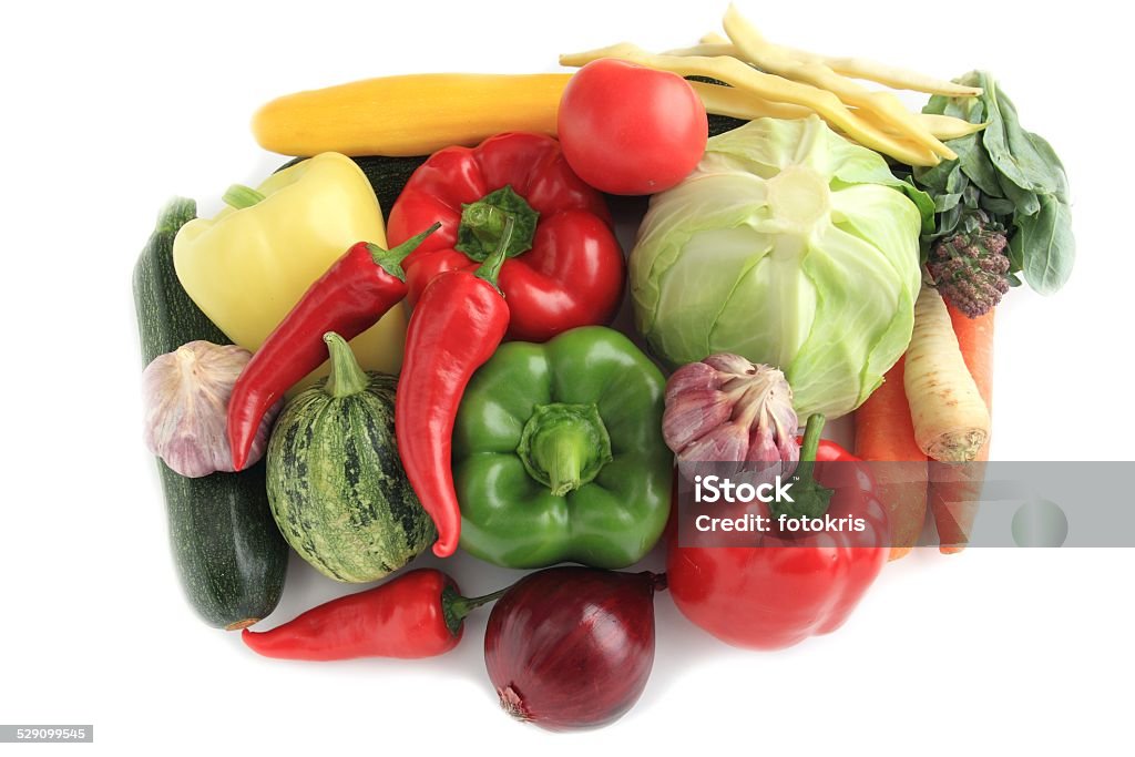 Vegetables Fresh vegetables  isolated on white background Bean Stock Photo