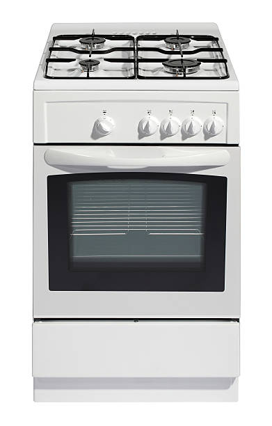istock White gas stove with elecrtic oven. 529102663