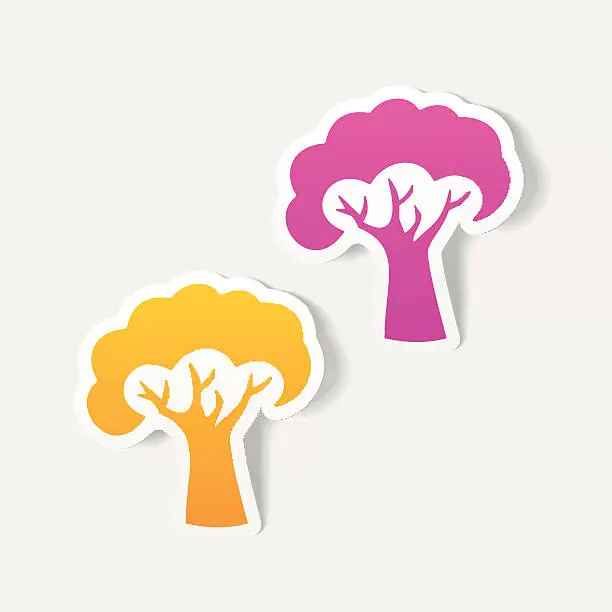 Vector illustration of realistic design element: tree