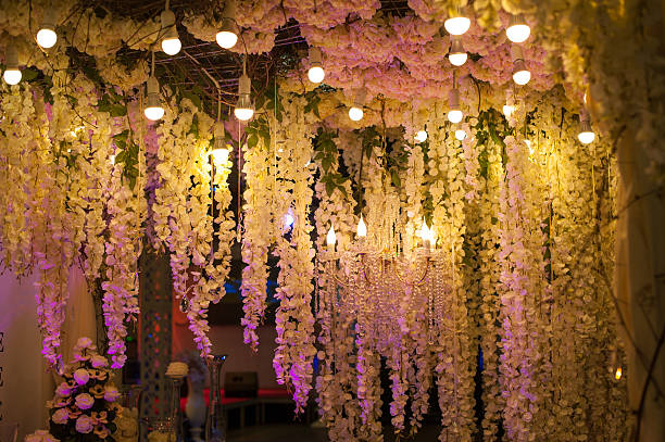 istock Luxury beautiful decor evening with lights for wedding 529113326