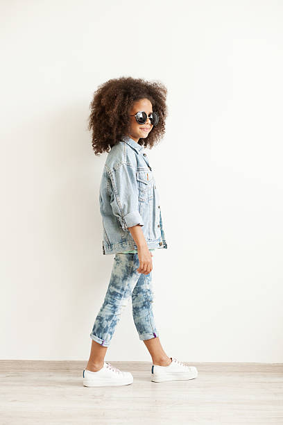 Beautiful Stylish Little Girl Stock Photo - Download Image Now - Child,  Girls, Fashion - iStock