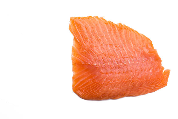 istock Salmon fillet isolated on white background 529116692
