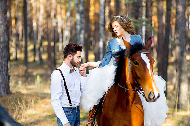 istock Wedding in country style in the woods 529118604