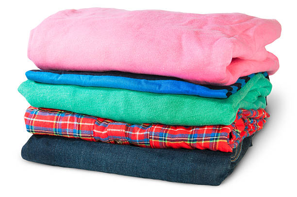 istock Stack Of Five Types Of Clothes Rotated 529118705