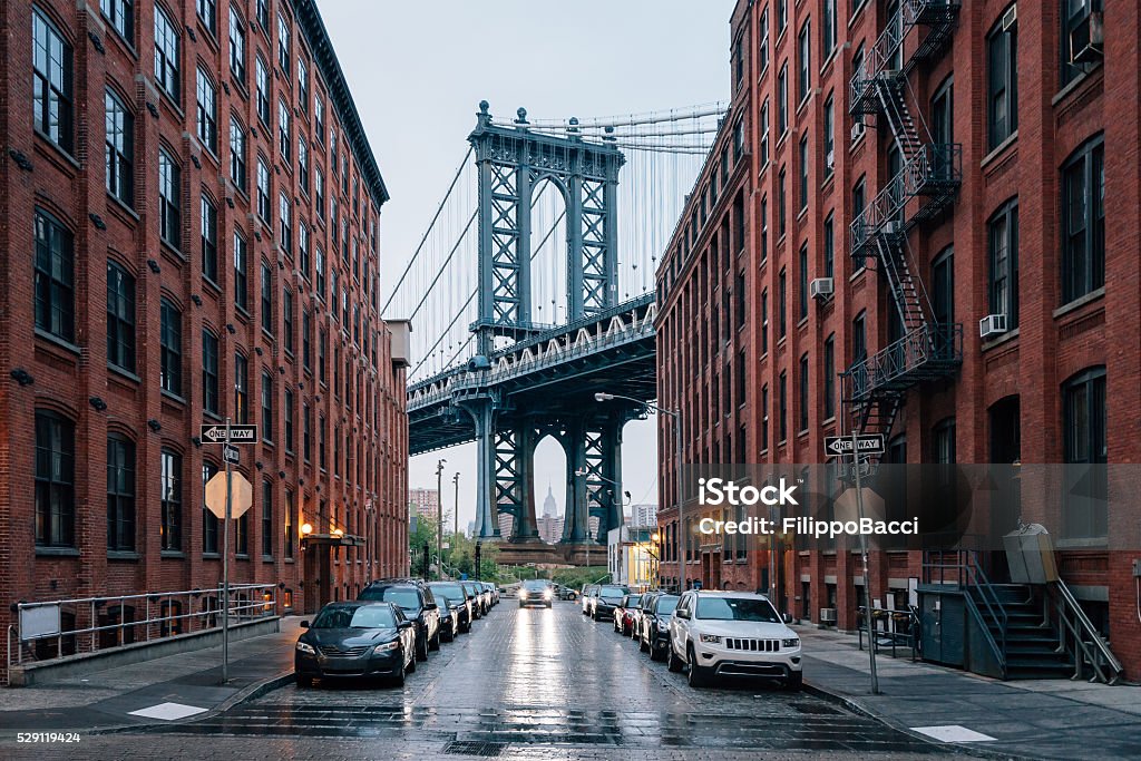 Manhattan Bridge in New York New York City Stock Photo