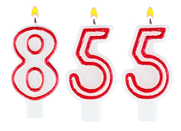 istock candles number eight hundred fifty-five isolated on white 529119655