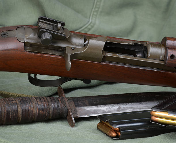 istock M1 Carbine on white background. World War II vintage. 529120155