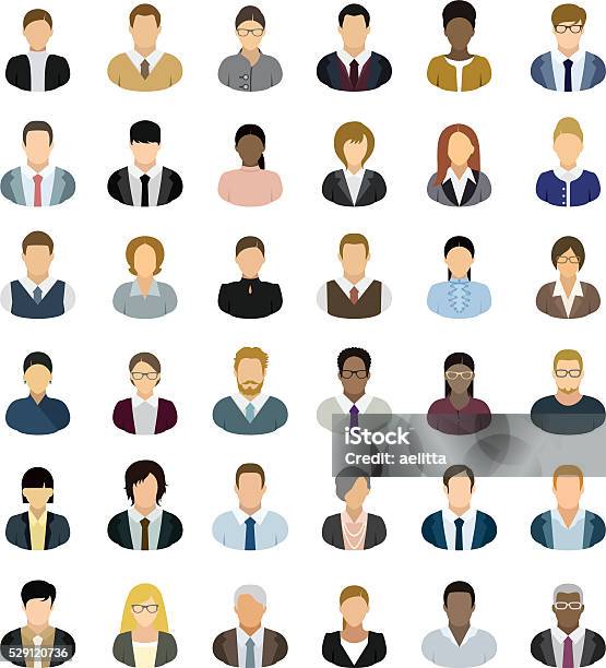 Business People Icons Stock Illustration - Download Image Now - Icon Symbol, People, One Person