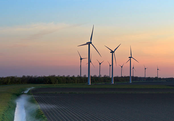 istock Wind turbines in a field 529122410