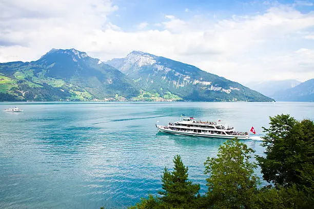 Boat trip on Thun lake - (Thunersee - Switzerland - Europe)
