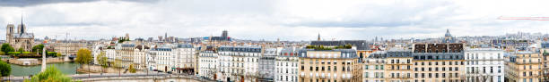istock Large Paris panorama with Notre Dame to the left. 529126788